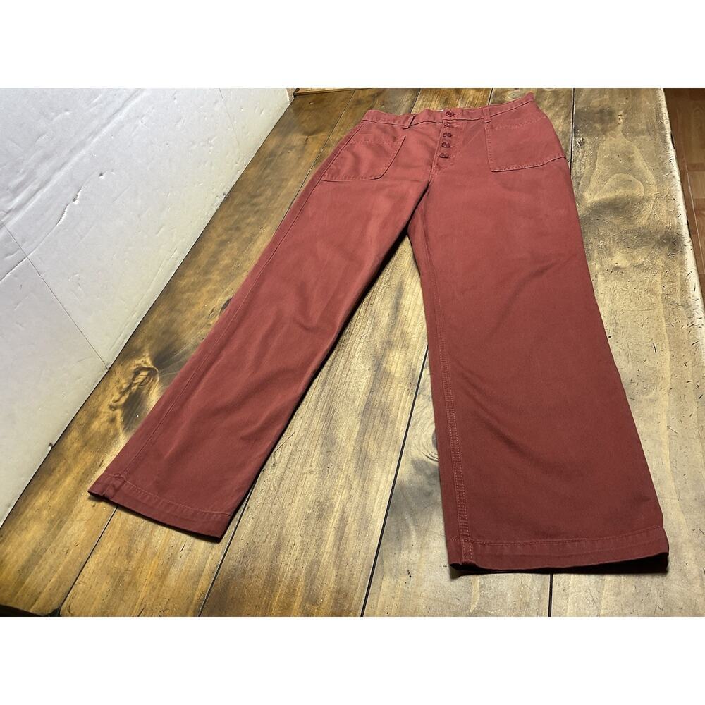 Reformation Alicia Pants Womens Size 29 Rust High Rise Wide Leg Stretch